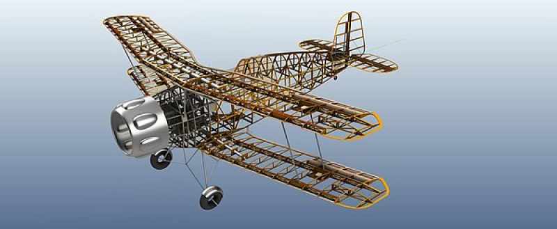 BÜCKER JUNGMEISTER BÜ133 1/2.3 / 2890mm - Holz-Bausatz cnc lasercut